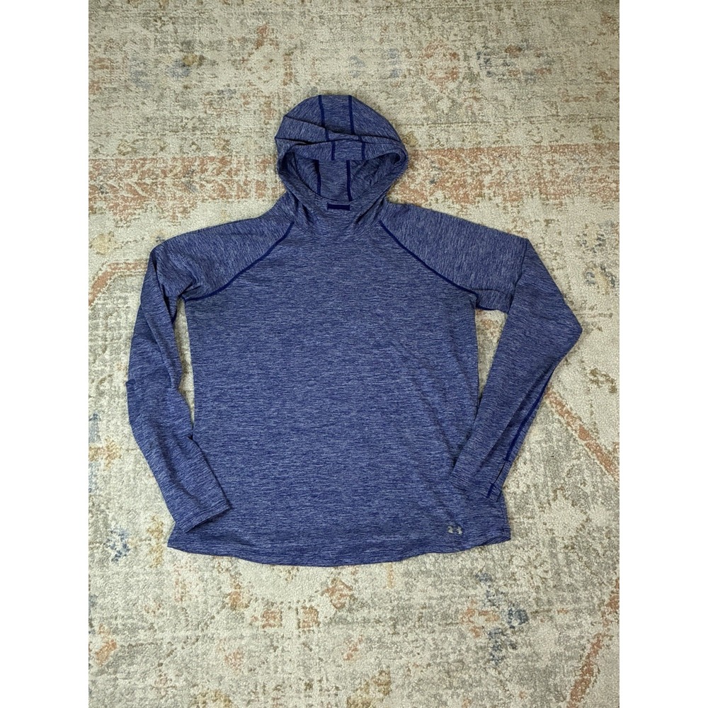 Under Armour Hoodie Womens XL  Blue Space Dye Tech Pullover Long Sleeve